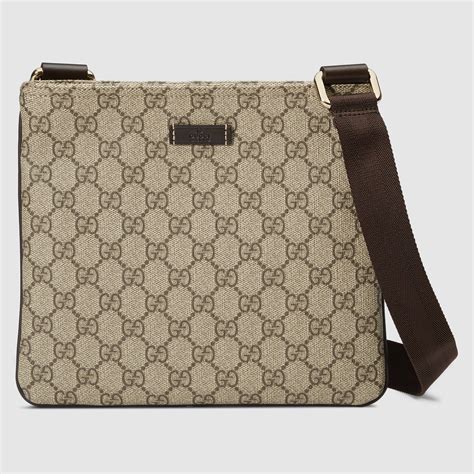 gucci gg supreme flat messenger bag|gucci gg supreme crossbody bag.